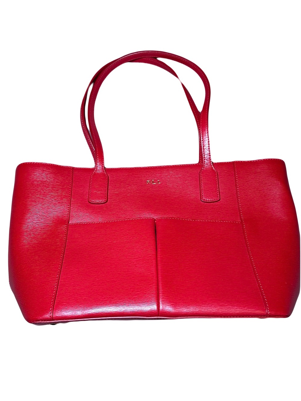 Lauren Ralph Lauren Red Tote with Dual Shoulder Straps
